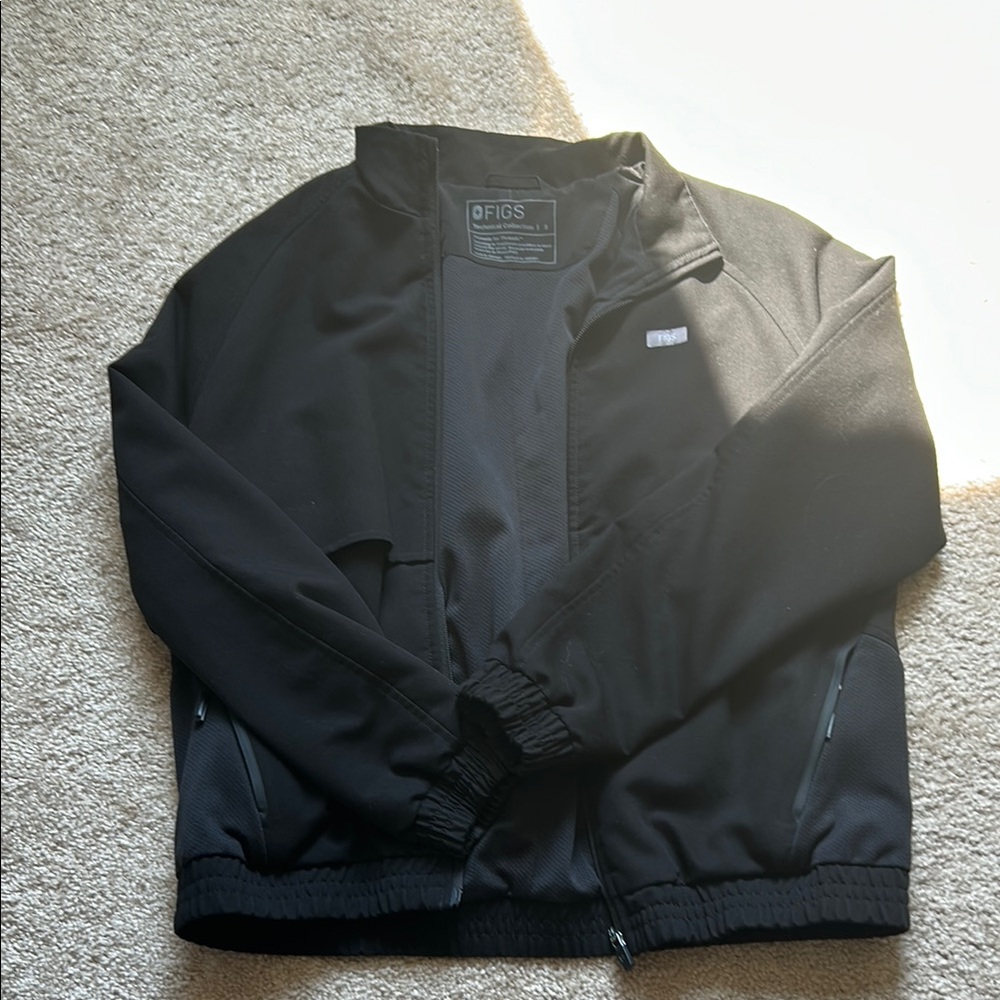 Figs Black Lightweight Shirt Jacket